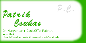 patrik csukas business card